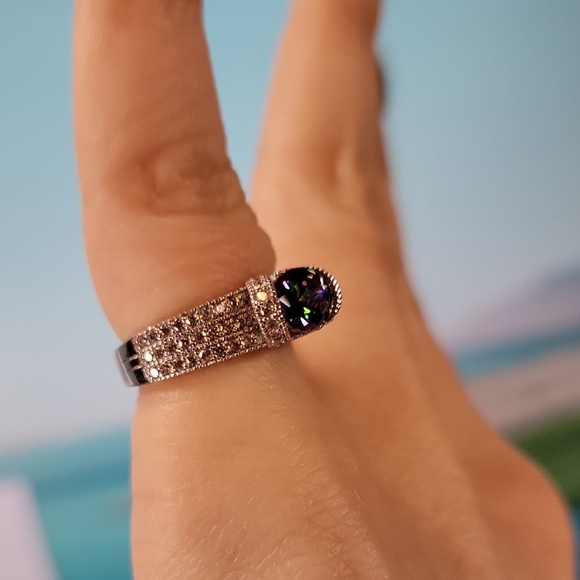 Mystic & White Topaz Ring - Picture 6 of 7